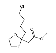 [2-(4-chlorobutyl)-[1,3]dioxolan-2-yl]acetic acid methyl ester结构式