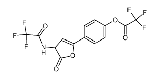 Trifluoro-acetic acid 4-[5-oxo-4-(2,2,2-trifluoro-acetylamino)-4,5-dihydro-furan-2-yl]-phenyl ester Structure