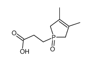 3-(3,4-dimethyl-1-oxo-2,5-dihydro-1λ5-phosphol-1-yl)propanoic acid结构式