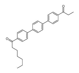 1-[4-[4-(4-propanoylphenyl)phenyl]phenyl]heptan-1-one结构式