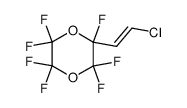 trans-1-Chlor-2-(heptafluor-p-dioxanyl)-aethylen结构式