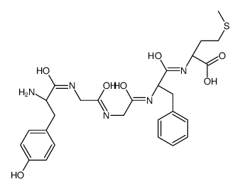 (2S)-2-[[(2R)-2-[[2-[[2-[[(2S)-2-amino-3-(4-hydroxyphenyl)propanoyl]amino]acetyl]amino]acetyl]amino]-3-phenylpropanoyl]amino]-4-methylsulfanylbutanoic acid Structure