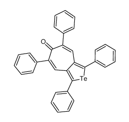 1,3,5,7-tetraphenylcyclohepta[c]tellurophen-6-one结构式