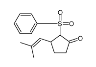 2-(benzenesulfonyl)-3-(2-methylprop-1-enyl)cyclopentan-1-one Structure