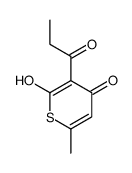 2-hydroxy-6-methyl-3-propanoylthiopyran-4-one Structure