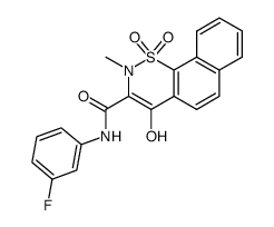 2-methyl-1,1,4-trioxo-1,2,3,4-tetrahydro-1λ6-naphtho[2,1-e][1,2]thiazine-3-carboxylic acid 3-fluoro-anilide结构式