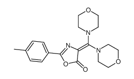 4-(dimorpholin-4-ylmethylidene)-2-(4-methylphenyl)-1,3-oxazol-5-one结构式