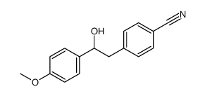 4-[2-hydroxy-2-(4-methoxyphenyl)ethyl]benzonitrile结构式