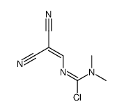 N'-(2,2-dicyanoethenyl)-N,N-dimethylcarbamimidoyl chloride结构式