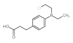 3-[4-(2-chloroethyl-ethyl-amino)phenyl]propanoic acid structure