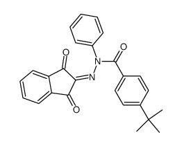 4-tert-Butyl-benzoic acid N'-(1,3-dioxo-indan-2-ylidene)-N-phenyl-hydrazide结构式