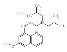 1,2-Ethanediamine,N2-(6-methoxy-8-quinolinyl)-N1,N1-bis(2-methylpropyl)-, hydrochloride (1:2) structure
