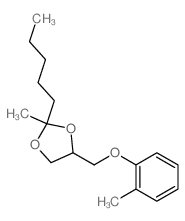 2-methyl-4-[(2-methylphenoxy)methyl]-2-pentyl-1,3-dioxolane Structure