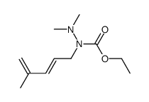 2-ethoxycarbonyl-1,1-dimethyl-2-<(2'E)-4'-methylpenta-2',4'-dienyl>hydrazine结构式
