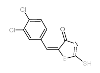 (5E)-5-(3,4-二氯亚苄基)-2-疏基-1,3-噻唑-4(5H)-酮图片