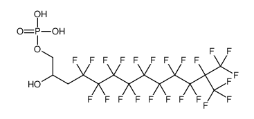 4,4,5,5,6,6,7,7,8,8,9,9,10,10,11,11,12,13,13,13-icosafluoro-2-hydroxy-12-(trifluoromethyl)tridecyl dihydrogen phosphate Structure