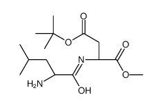 4-O-tert-butyl 1-O-methyl (2S)-2-[[(2S)-2-amino-4-methylpentanoyl]amino]butanedioate结构式