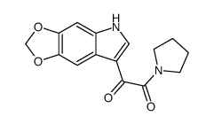 1-(5H-[1,3]dioxolo[4,5-f]indol-7-yl)-2-pyrrolidin-1-ylethane-1,2-dione结构式