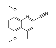 5,8-dimethoxy-4-methylquinoline-2-carbonitrile Structure