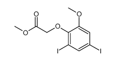 methyl 2-(2,4-diiodo-6-methoxyphenoxy)acetate结构式