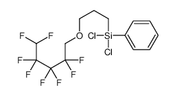 dichloro-[3-(2,2,3,3,4,4,5,5-octafluoropentoxy)propyl]-phenylsilane Structure