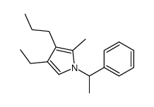 4-ethyl-2-methyl-1-(1-phenylethyl)-3-propylpyrrole结构式