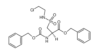 (R)-benzyl 2-(((benzyloxy)carbonyl)amino)-3-(N-(2-chloroethyl)sulfamoyl)propanoate结构式