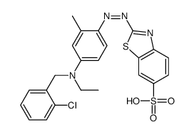 2-[[4-[[(2-chlorobenzyl)]ethylamino]-o-tolyl]azo]benzothiazole-6-sulphonic acid结构式