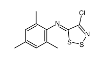 4-chloro-N-(2,4,6-trimethylphenyl)dithiazol-5-imine结构式