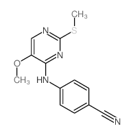 Benzonitrile,4-[[5-methoxy-2-(methylthio)-4-pyrimidinyl]amino]-结构式