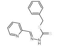 1-benzylsulfanyl-N-(pyridin-2-ylmethylideneamino)methanethioamide结构式