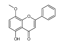 5-hydroxy-8-methoxy-2-phenyl-chromen-4-one结构式