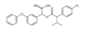 [2-amino-2-oxo-1-(3-phenoxyphenyl)ethyl] 2-(4-chlorophenyl)-3-methylbutanoate结构式