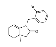 1-(2-bromobenzyl)-3a-methyl-1,3,3a,4,5,6-hexahydroindol-2-one结构式
