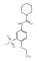 2-ETHOXY-5-[(PIPERIDINE-1-CARBONYL)-AMINO]-BENZENESULFONYL CHLORIDE structure