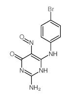 4(3H)-Pyrimidinone,2-amino-6-[(4-bromophenyl)amino]-5-nitroso- structure