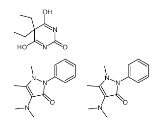 5,5-diethyl-1,3-diazinane-2,4,6-trione,4-(dimethylamino)-1,5-dimethyl-2-phenylpyrazol-3-one Structure