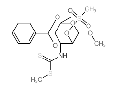 Altropyranoside, methyl4,6-O-benzylidene-3-deoxy-3-[(dithiocarboxy)amino]-, methyl ester,methanesulfonate (ester), a-D- (6CI,7CI,8CI)结构式