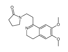 1-[2-(6,7-dimethoxy-3,4-dihydroisoquinolin-1-yl)ethyl]pyrrolidin-2-one结构式