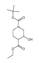 3-hydroxypiperidine-1,4-dicarboxylic acid 1-tert-butyl ester 4-ethyl ester结构式