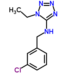 N-(3-Chlorobenzyl)-1-ethyl-1H-tetrazol-5-amine Structure