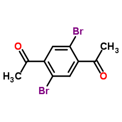 1,1'-(2,5-二溴-1,4-亚苯基)双乙酮结构式