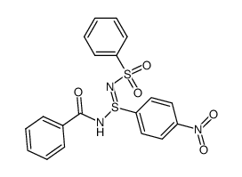 N-(S-(4-nitrophenyl)-N-(phenylsulfonyl)sulfinimidoyl)benzamide Structure