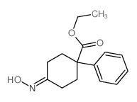 ethyl 4-hydroxyimino-1-phenyl-cyclohexane-1-carboxylate结构式