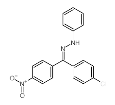 N-[[(4-chlorophenyl)-(4-nitrophenyl)methylidene]amino]aniline结构式