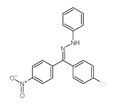 N-[[(4-chlorophenyl)-(4-nitrophenyl)methylidene]amino]aniline Structure