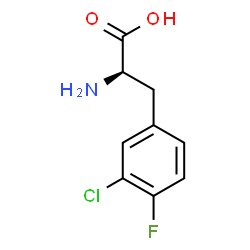 (2R)-2-AMINO-3-(3-CHLORO-4-FLUOROPHENYL)PROPANOIC ACID结构式