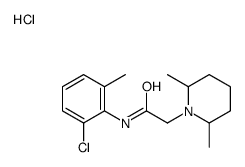 N-(2-chloro-6-methylphenyl)-2-(2,6-dimethylpiperidin-1-ium-1-yl)acetamide,chloride Structure