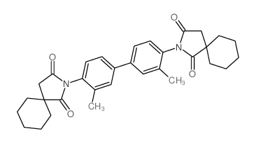 3-[4-[4-(2,4-dioxo-3-azaspiro[4.5]dec-3-yl)-3-methyl-phenyl]-2-methyl-phenyl]-3-azaspiro[4.5]decane-2,4-dione结构式