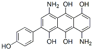 4,8-Diamino-2-(4-hydroxyphenyl)anthracene-1,5,9,10-tetrol结构式